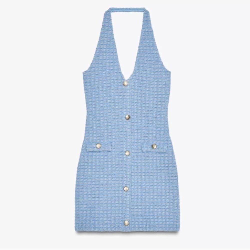 Blue Halter Dress